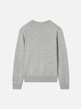 Grey Douglas crewneck knit with Snoopy intarsia | Special edition