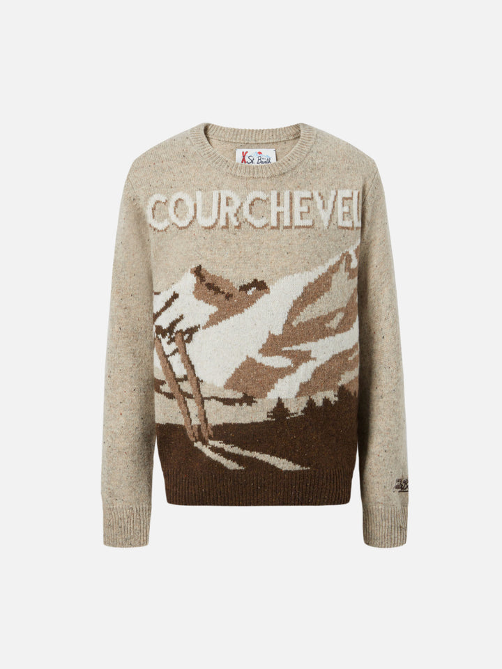 Douglas-Rundhalsausschnitt mit Courchevel-Postkartenjacquard