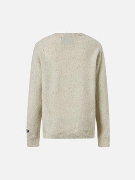 Douglas-Rundhalsausschnitt mit Saint-Moritz-Postkarten-Jacquard