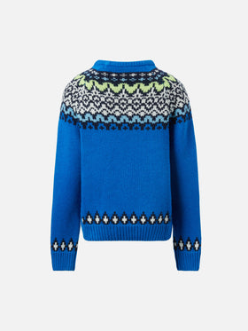Maglione in alpaca Douglas con jacquard fair isle e St. Moritz