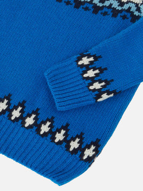 Maglione in alpaca Douglas con jacquard fair isle e St. Moritz