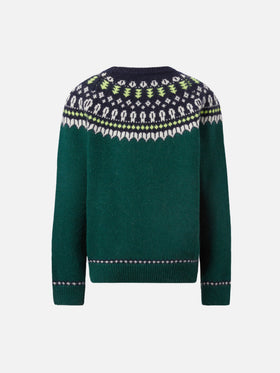 Alpakapullover Douglas mit Fair-Isle-Jacquard