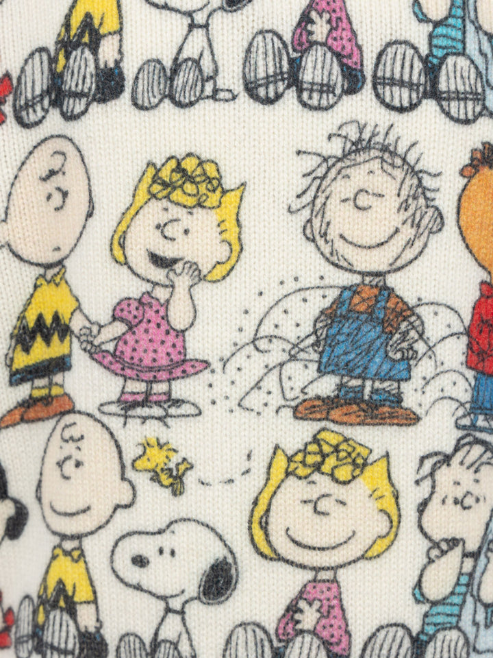 Boy white crewneck sweater Douglas with Peanuts team print | SNOOPY PEANUTS SPECIAL EDITION - MC2 Saint Barth