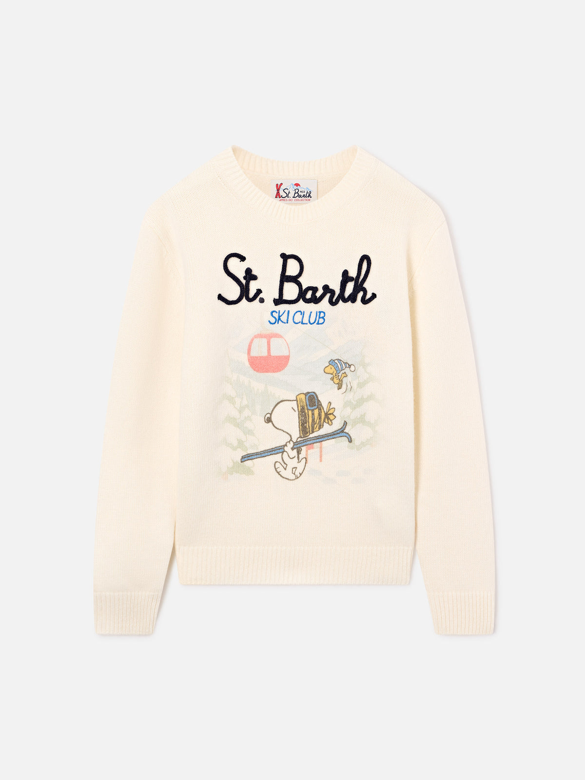 Grey Douglas wool and cashmere blend crewneck with Snoopy intarsia | Special edition