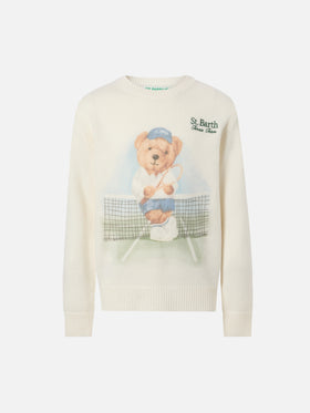 Pullover Douglas mit Teddybär-Print und Stickerei 