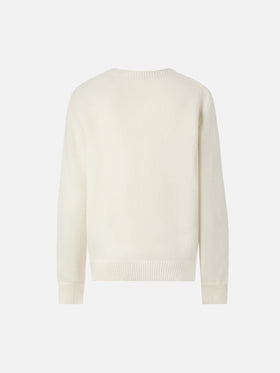 Pullover Douglas mit Teddybär-Print und Stickerei 