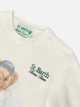 Pullover Douglas mit Teddybär-Print und Stickerei 