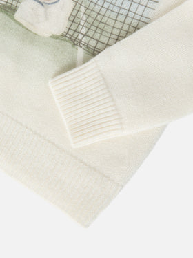 Pullover Douglas mit Teddybär-Print und Stickerei 