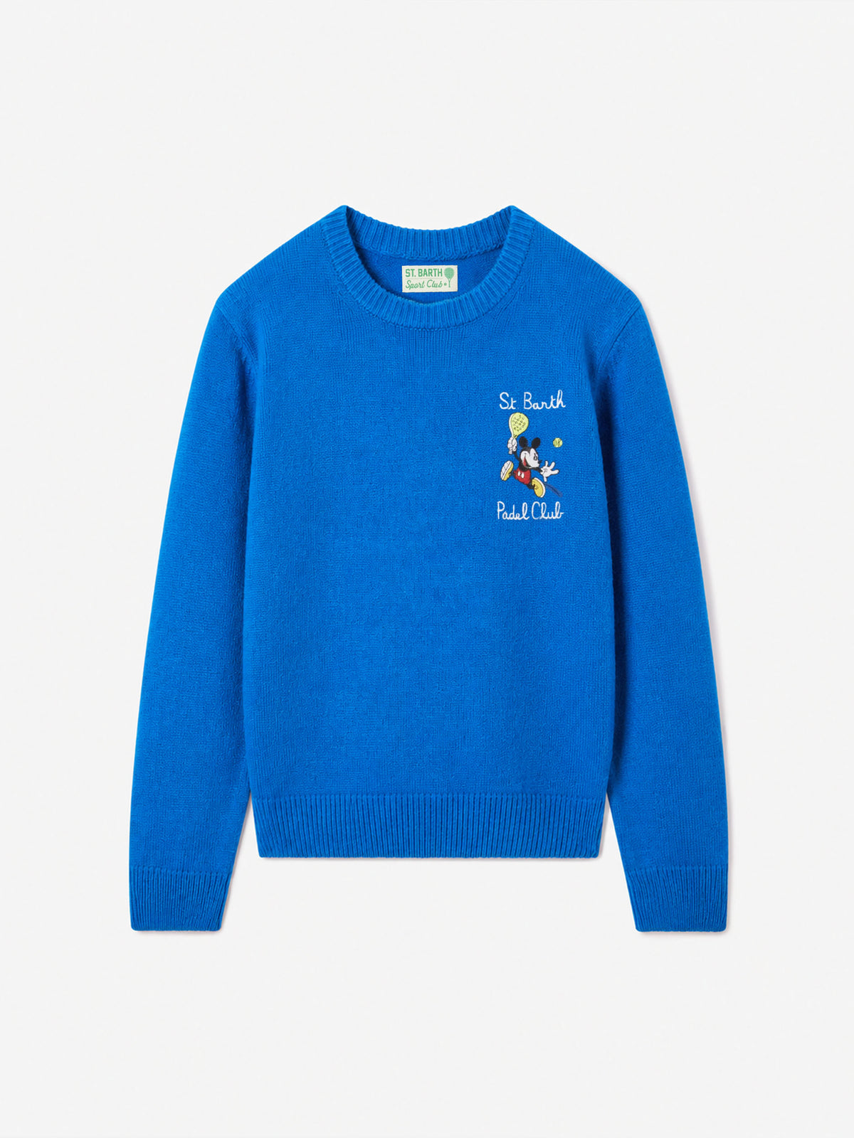 Girocollo bluette Douglas Light con ricamo Topolino | Special Edition