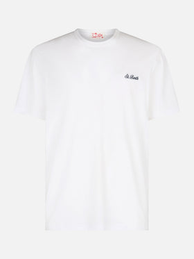 Man white cotton jersey t-shirt Dover with St. Barth embroidery - MC2 Saint Barth