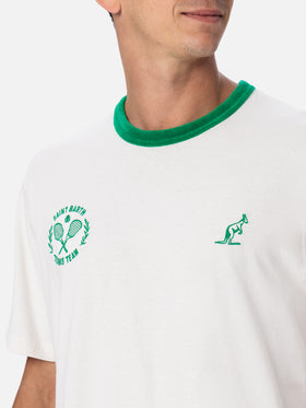 Man white cotton t-shirt Dover with Australian embroidery | AUSTRALIAN BRAND SPECIAL EDITION - MC2 Saint Barth