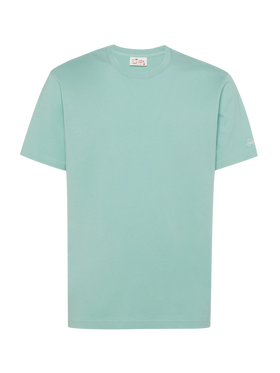 Salbeigrünes Baumwolljersey-T-Shirt Dover mit St. Barth-Stickerei