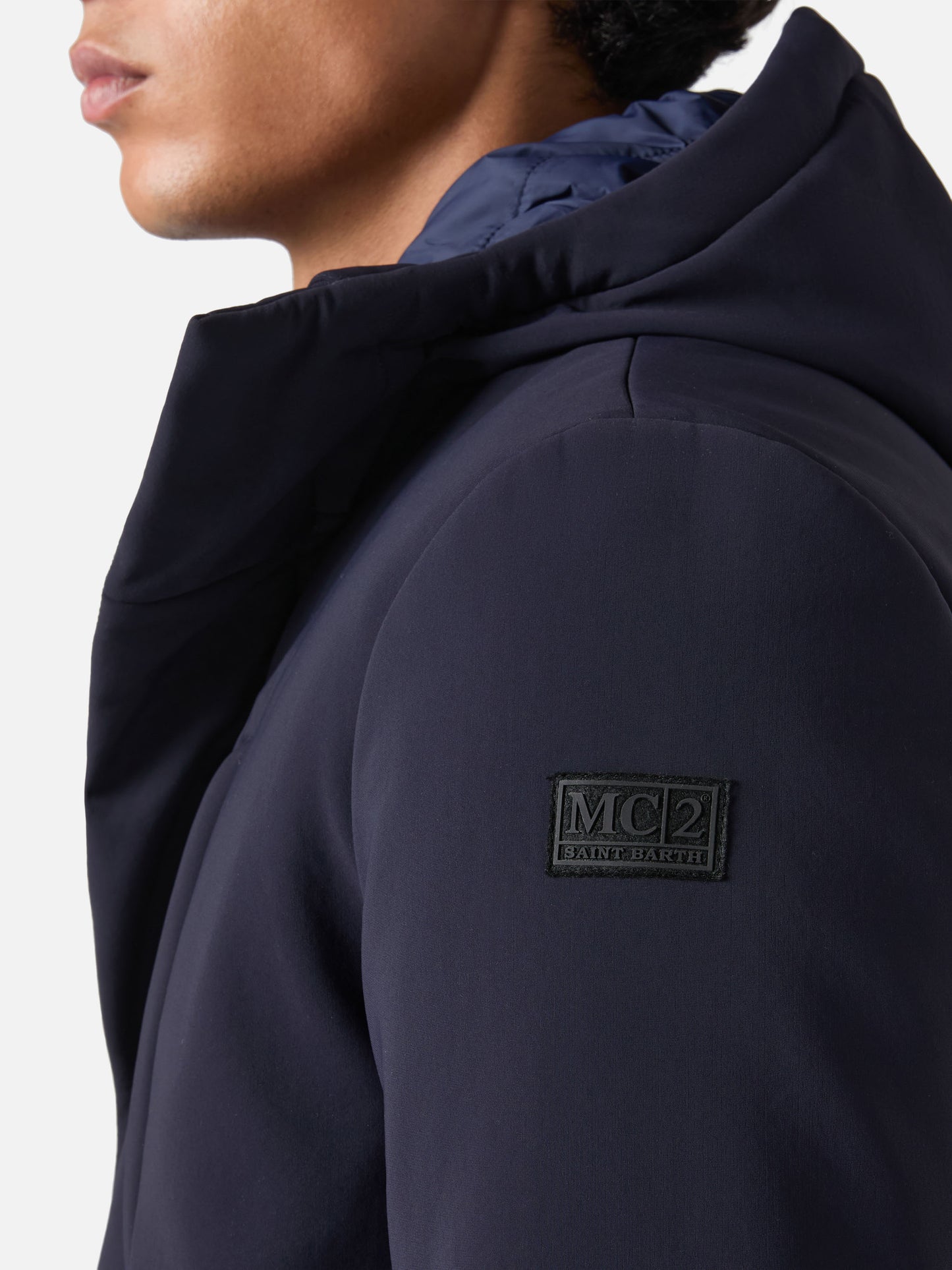 Duke-blauer, marineblauer Kapuzenmantel
