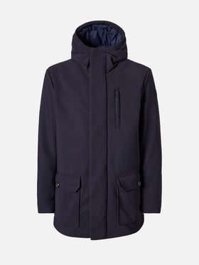 Duke-blauer, marineblauer Kapuzenmantel