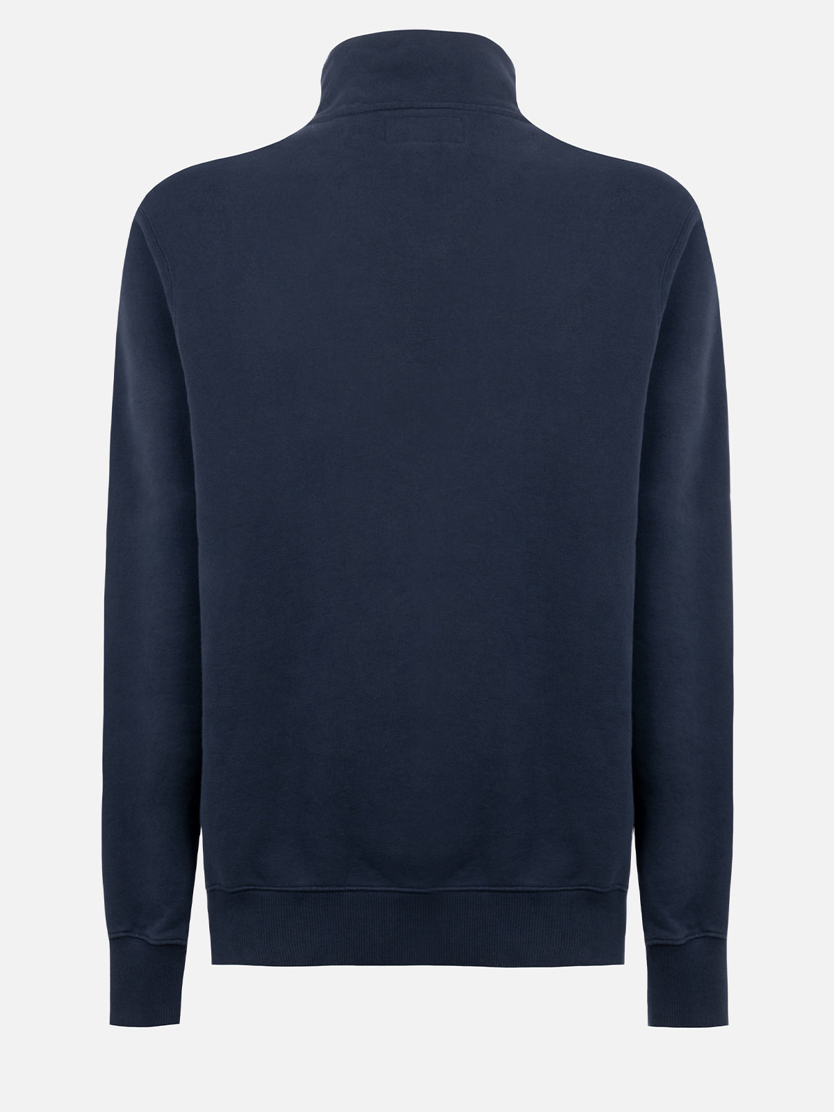 Man navy blue half zipped sweatshirt Dunkan with St. Barth embroidery - MC2 Saint Barth