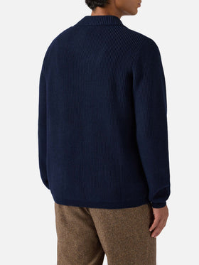 Marineblauer Blazer aus reiner Wolle von Eaton