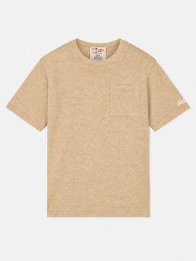 T-shirt Ecstasea en jersey de lin beige 