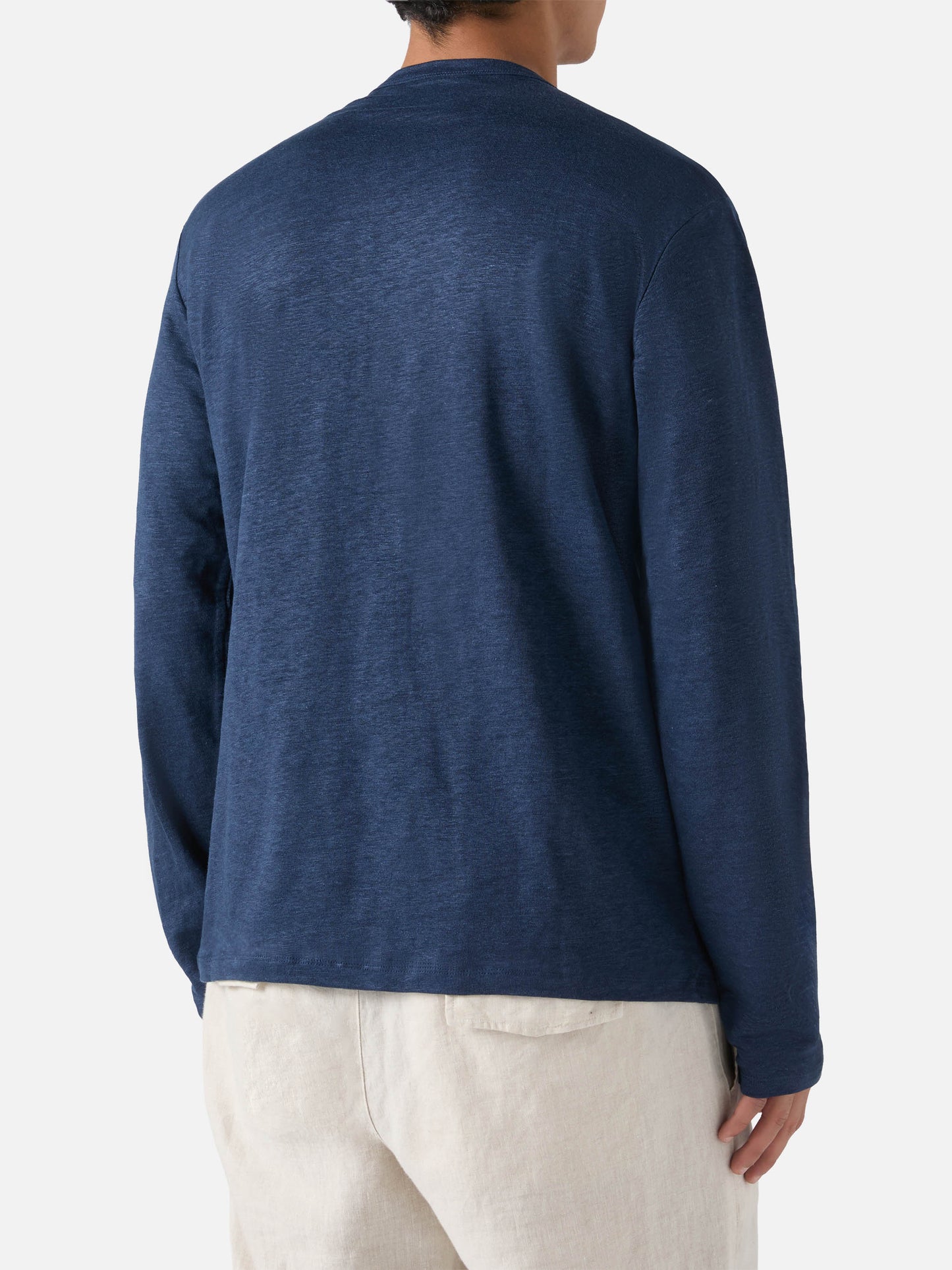 T-shirt Ecstasea in lino blu navy tinta unita