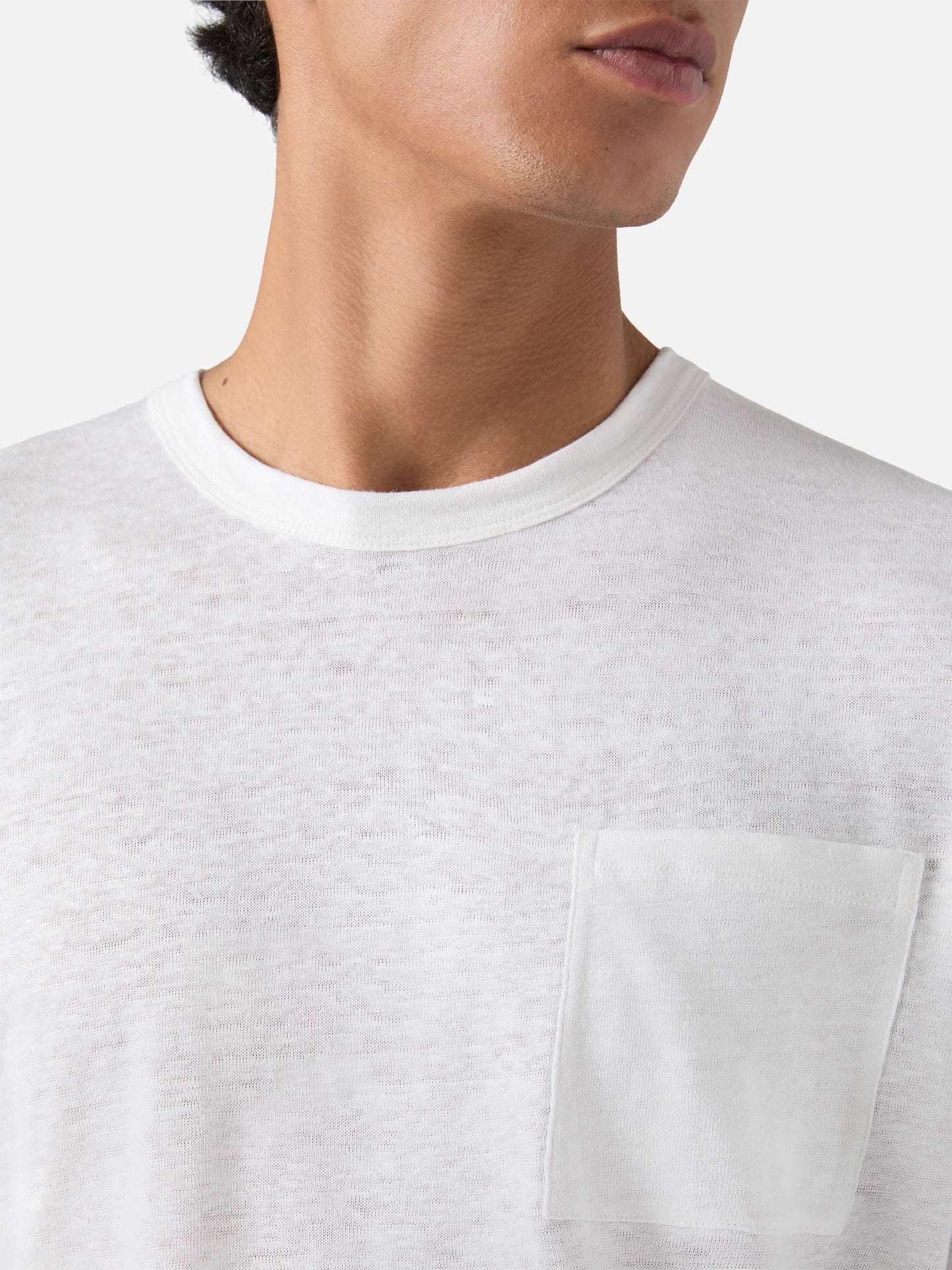 T-shirt Ecstasea in lino bianco tinta unita