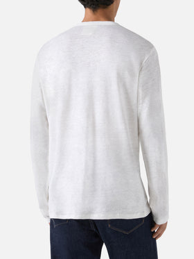 T-shirt Ecstasea in lino bianco tinta unita