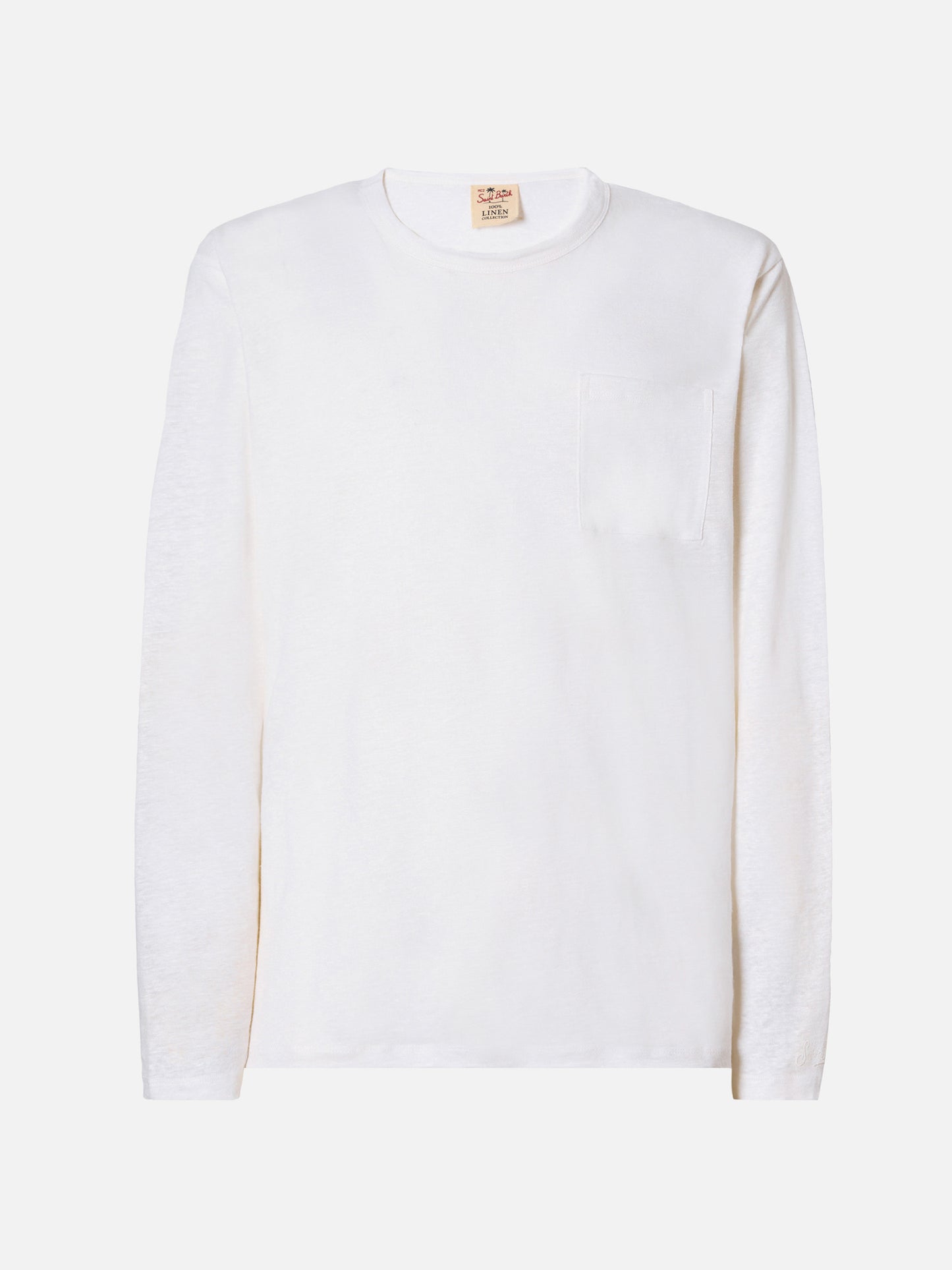 T-shirt Ecstasea in lino bianco tinta unita