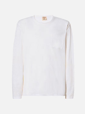 T-shirt Ecstasea in lino bianco tinta unita