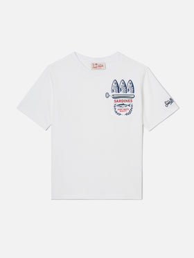 T-shirt Eddy avec poche poitrine et illustration Sardines 