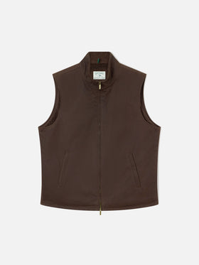 Gilet Brown Edgar ciré avec doublure teddy 