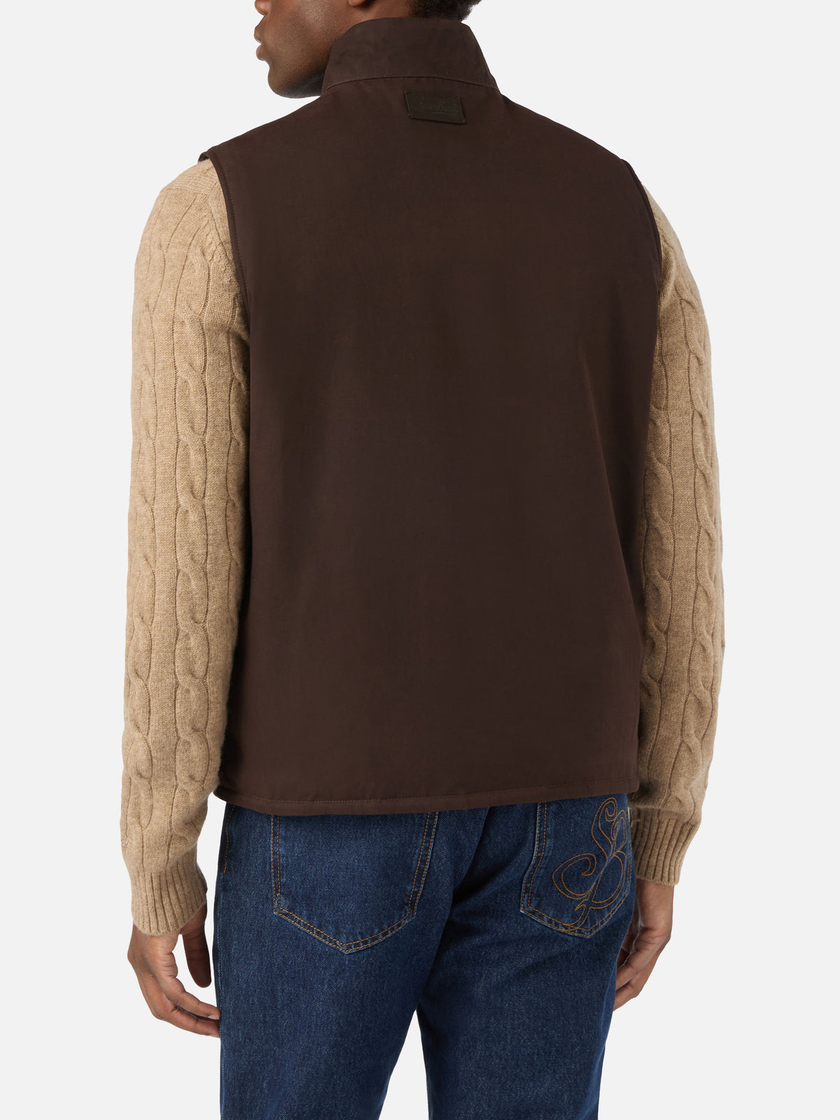 Gilet Brown Edgar ciré avec doublure teddy 