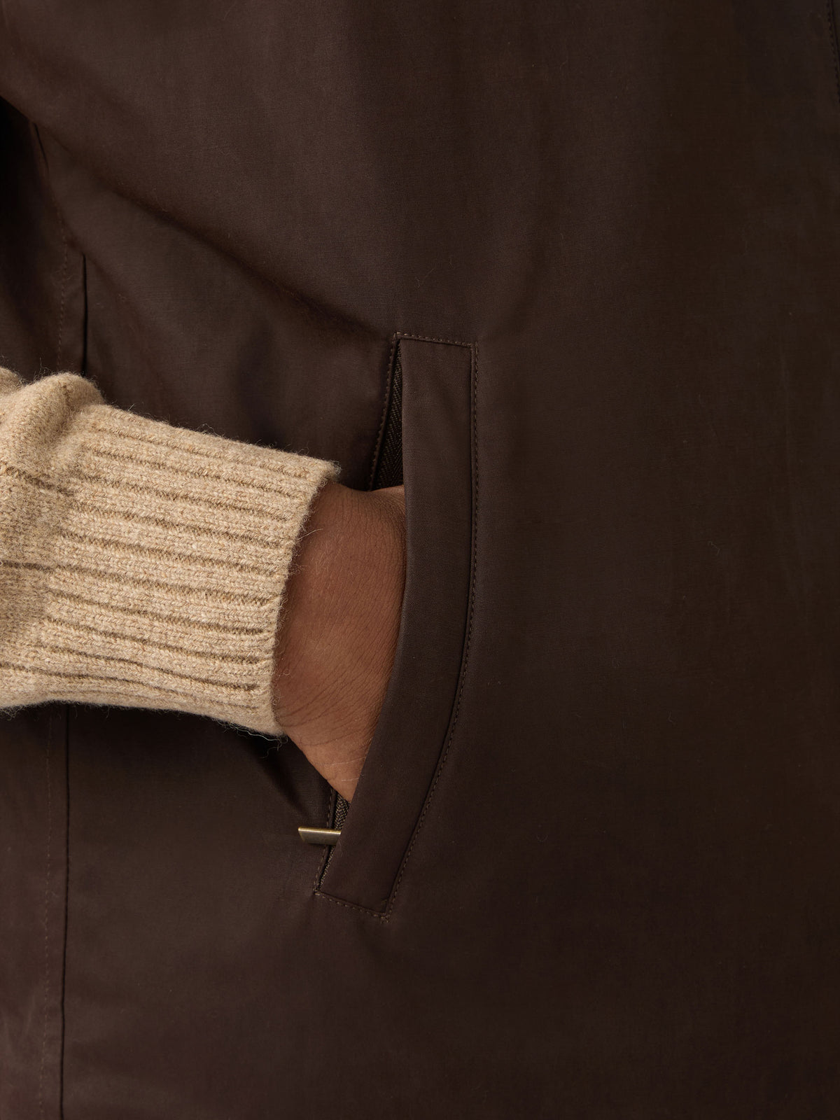 Gilet Brown Edgar ciré avec doublure teddy 