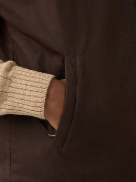 Gilet Brown Edgar ciré avec doublure teddy 