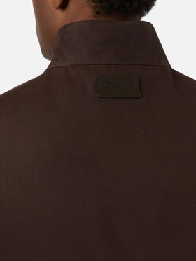 Gilet Brown Edgar ciré avec doublure teddy 