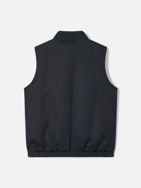 Gilet ciré Edgar Navy blue avec col en velours côtelé 