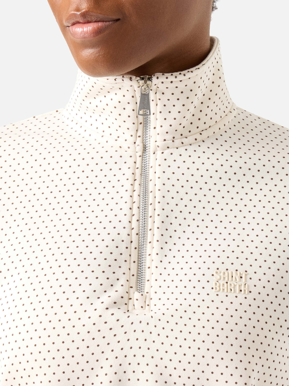 Sweat-shirt Eliade à imprimé micro pois 