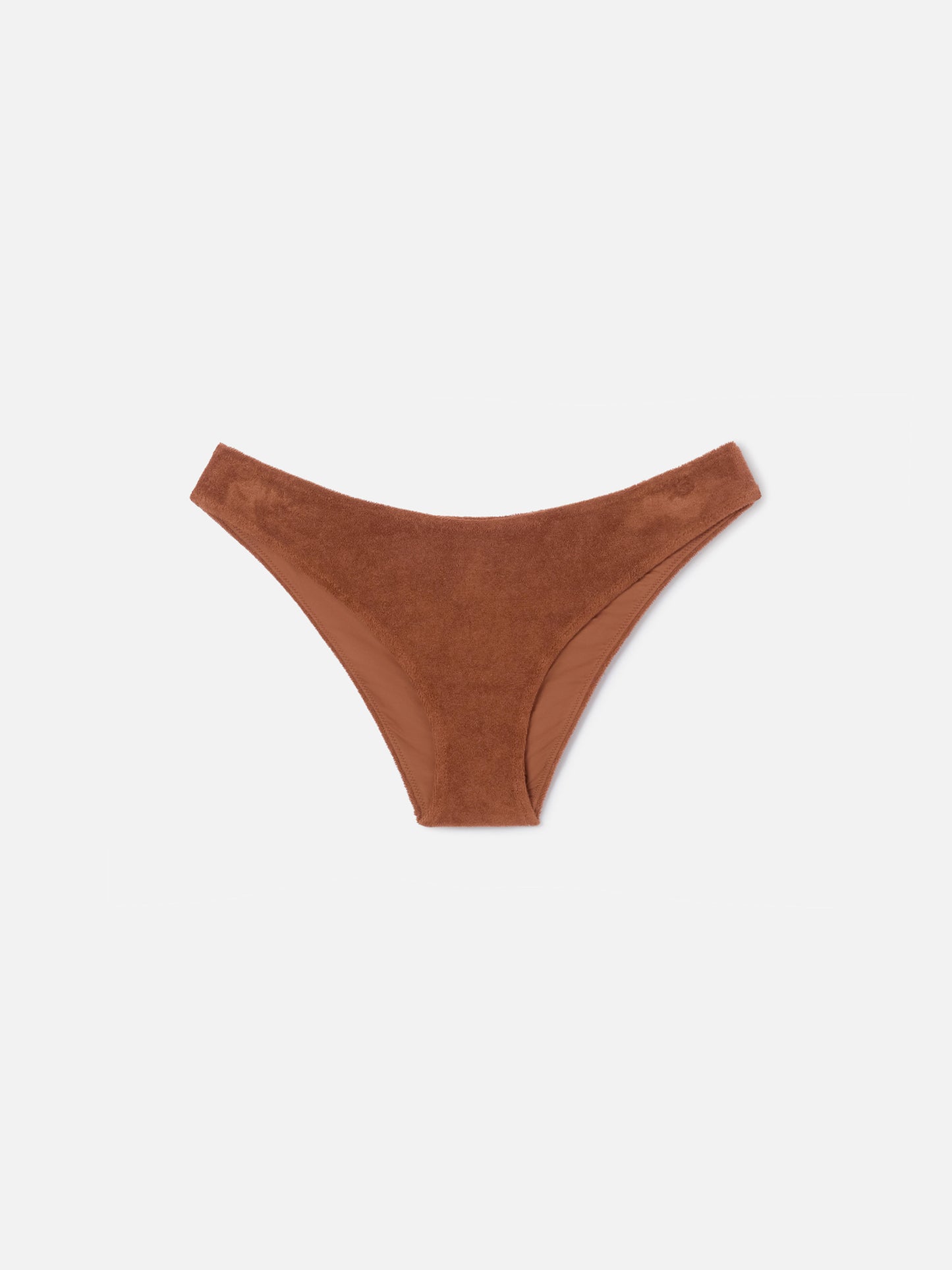 Braune Elise Bikinihose aus Frottee 