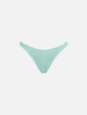 Braguita de bikini Elise classic verde salvia en tejido crinkle 