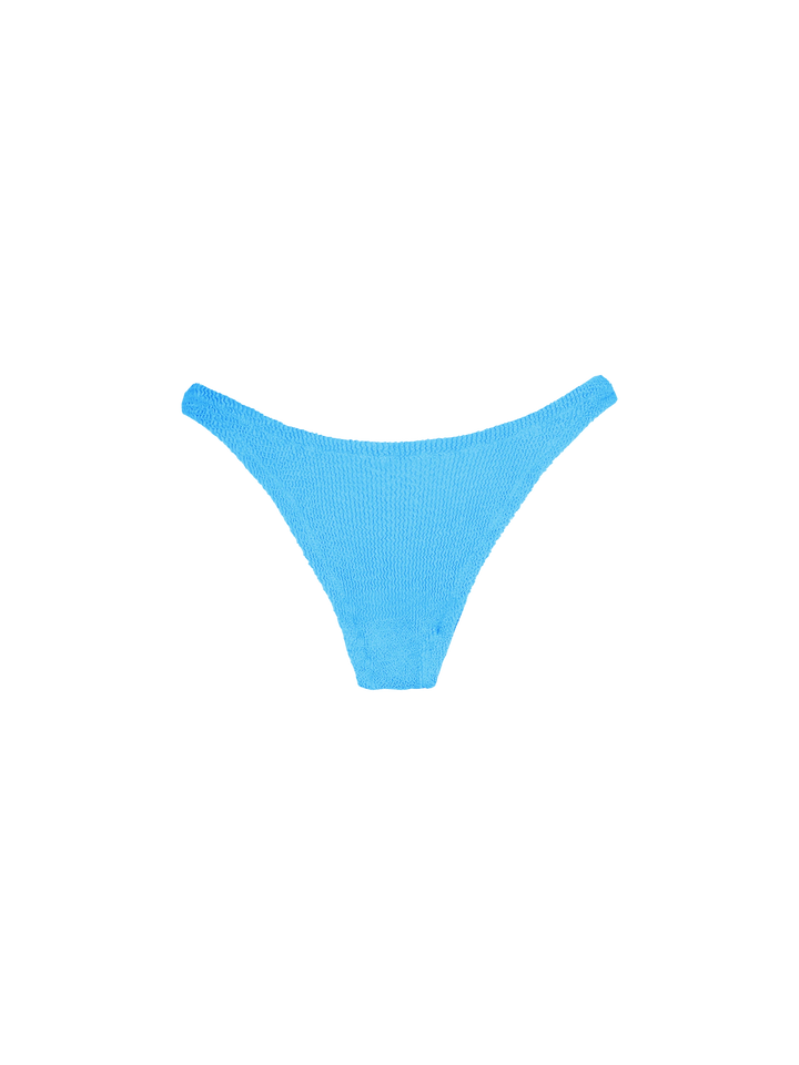 Bikini Zena Elise spalla larga in tessuto crinkle turchese