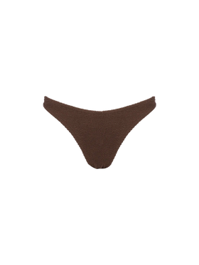 Braguita de baño clásica de tejido crinkle marrón para mujer Elise 