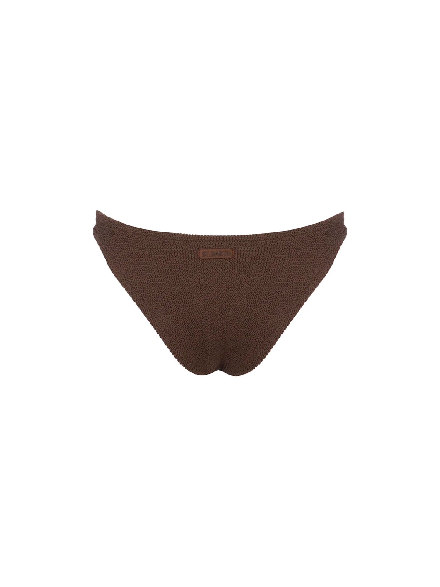 Braguita de baño clásica de tejido crinkle marrón para mujer Elise 
