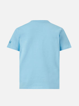 Elly cotton jersey crewneck t-shirt with Hawaii print