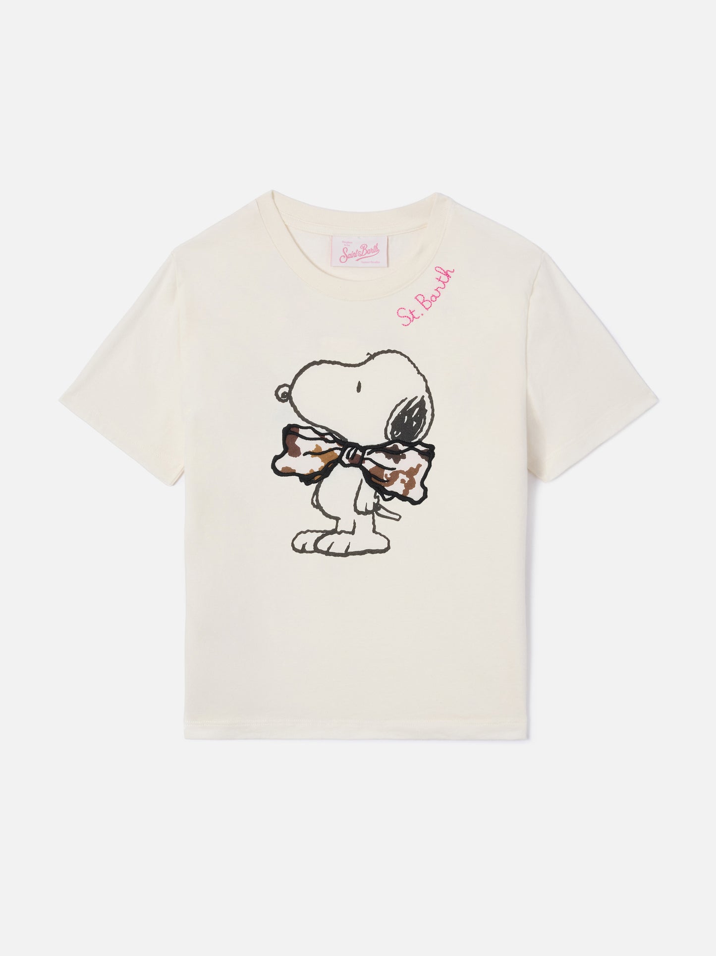Camiseta Elly con estampado de Snoopy y logotipo bordado | Edición Especial 