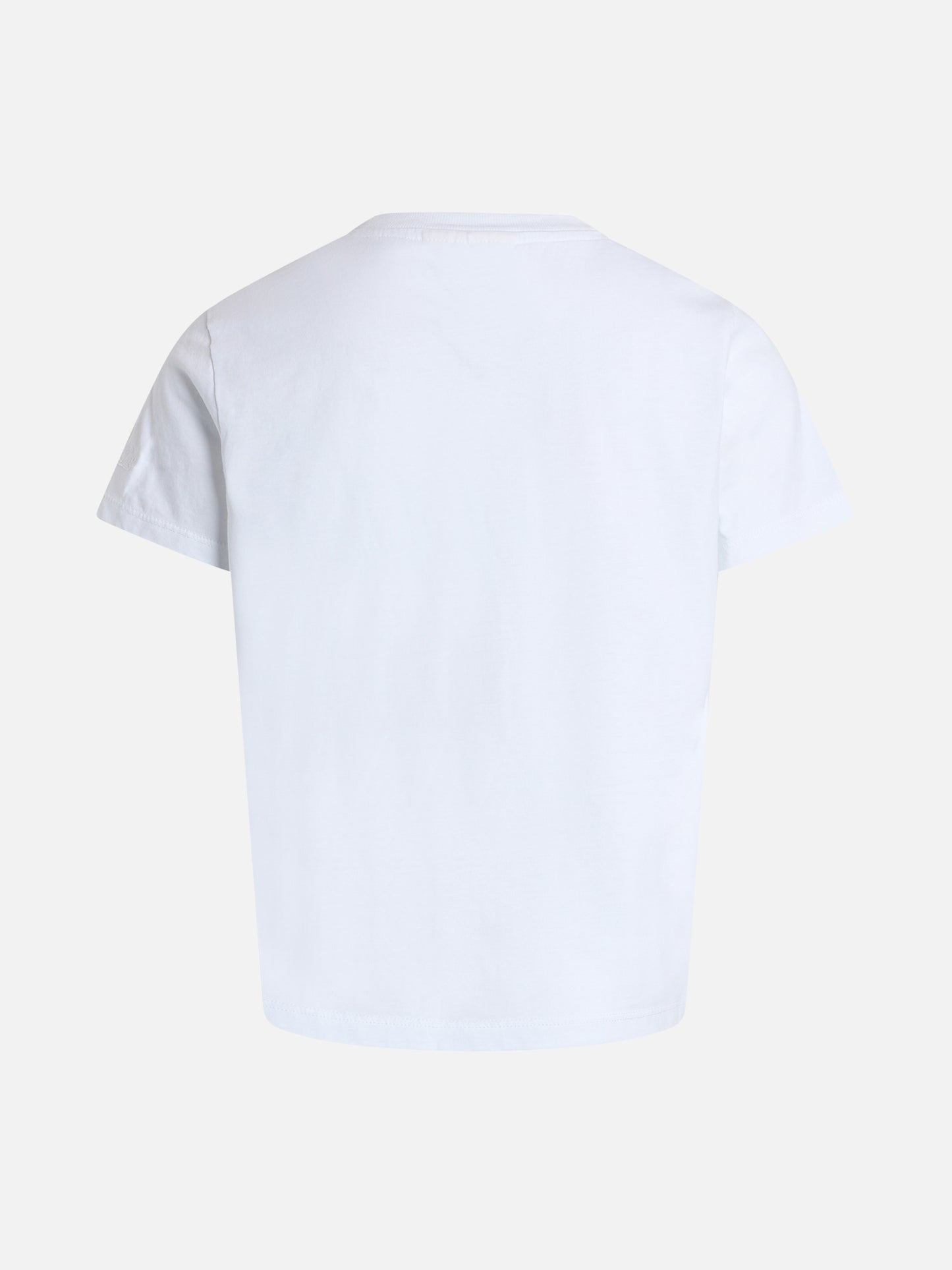 Girl cotton jersey crewneck t-shirt Elly with Questa è Ibiza embroidery - MC2 Saint Barth