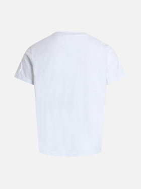 Girl cotton jersey crewneck t-shirt Elly with Questa è Ibiza embroidery - MC2 Saint Barth