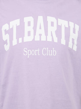 Girl cotton jersey crewneck t-shirt Elly with St. Barth print - MC2 Saint Barth