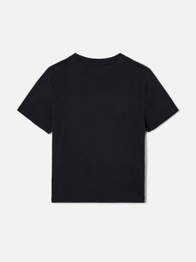Camiseta Elly en algodón negro con adorno de pedrería Saint Barth 