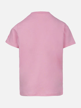 Girl cotton jersey crewneck t-shirt Elly with Barbie print | BARBIE SPECIAL EDITION - MC2 Saint Barth