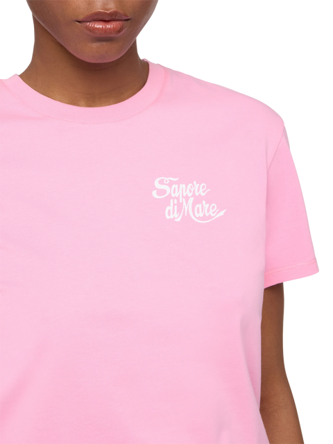 Emilie cotton t-shirt with Sapore di Mare print | SAPORE DI MARE SPECIAL EDITION - MC2 Saint Barth