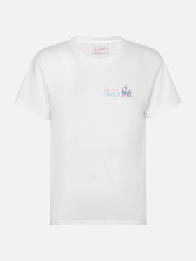 Emilie t-shirt in cotone con ricamo Sto 'na favola