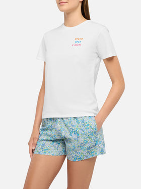Camiseta de algodón Emilie con bordado Reggo solo alcool 