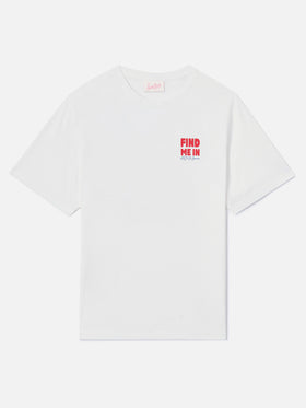 Weißes Emilie T-Shirt mit Find Me in Vacation-Print 